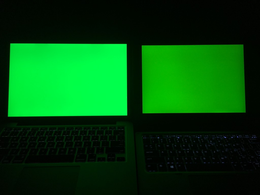 MacBook Pro 13和Elite x2 1012 G1绿色对比