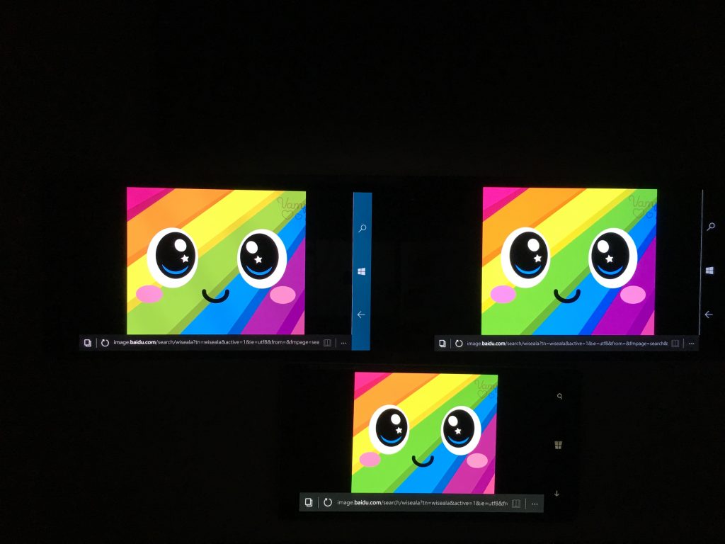 屏幕色彩倾向对比