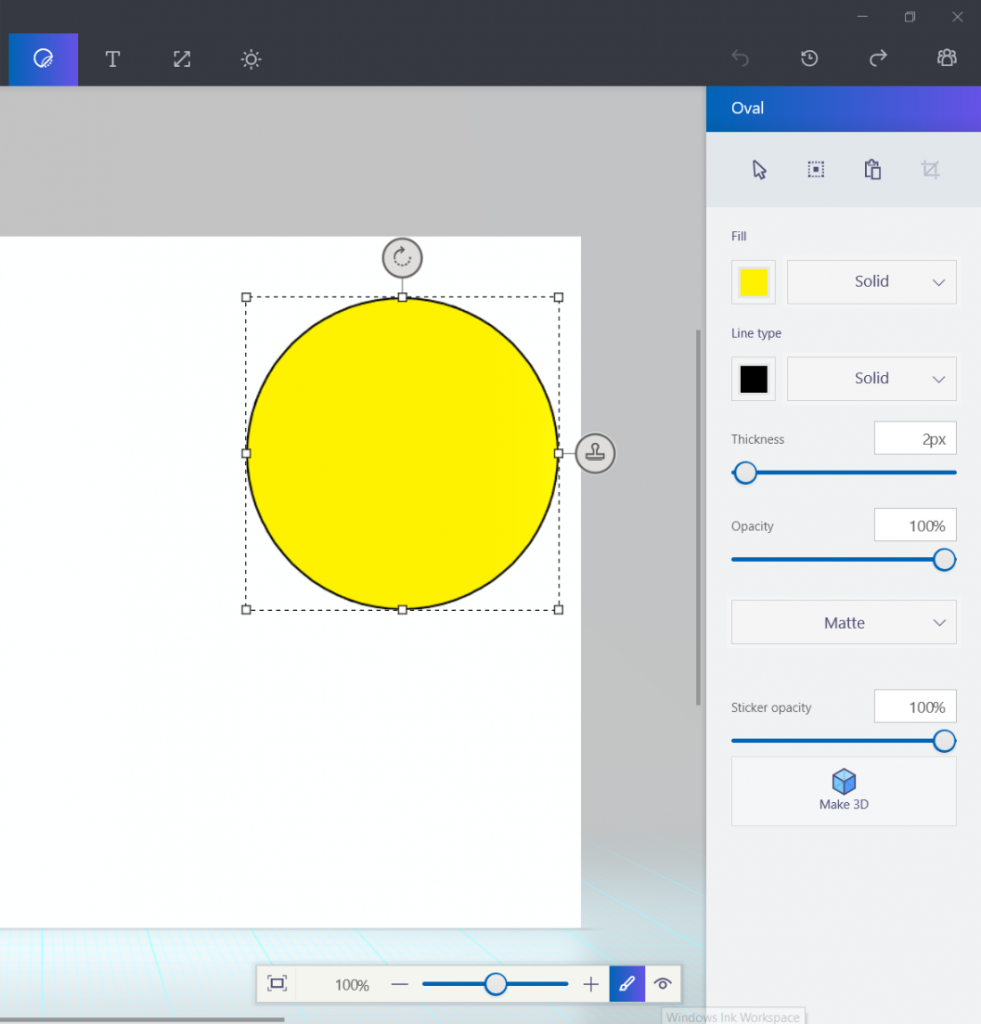 Paint3D-2D图形设置