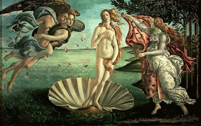 油画名作《维纳斯的诞生》