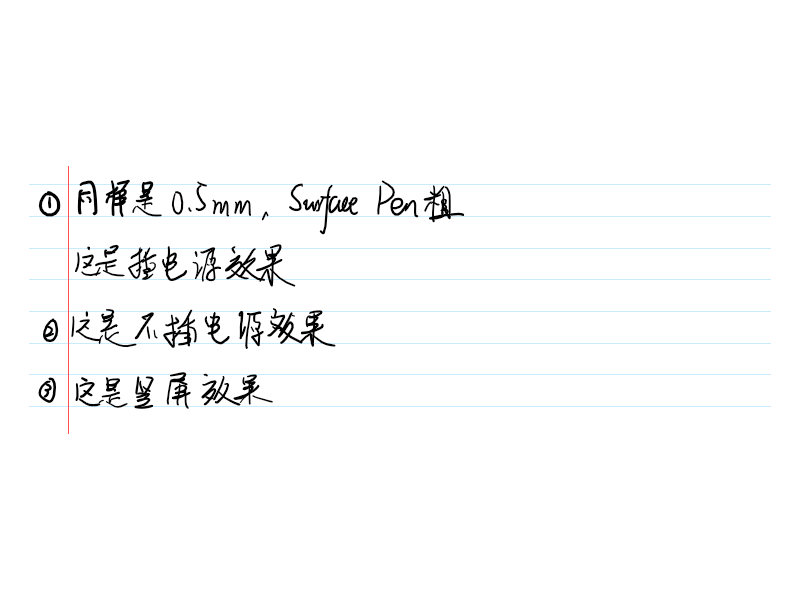 Surface Go手写笔迹