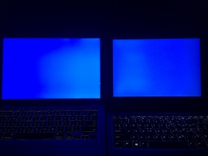 MacBook Pro 13和Elite x2 1012 G1蓝色对比