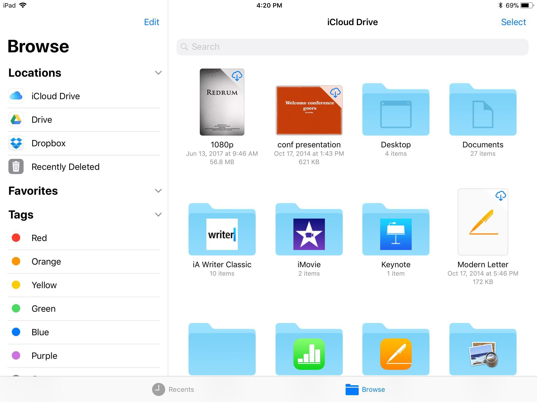 iPad的“文件”系统应用